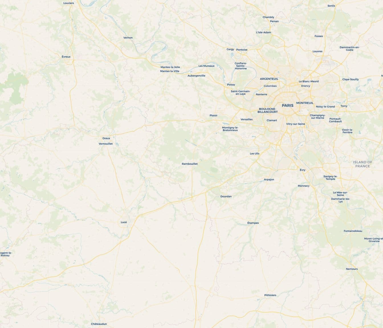 Carte de la zone d'intervention AYOKA Nettoyage — pose film solaire en Île-de-France